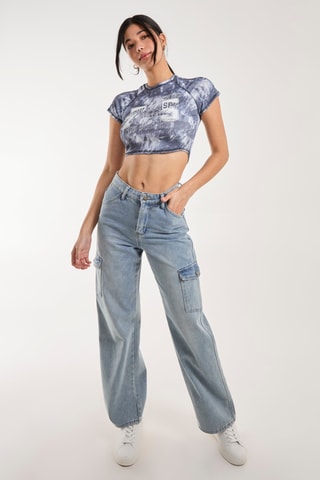 Crop top - Bleu