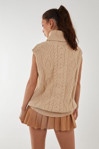 Pull sans manches - Beige