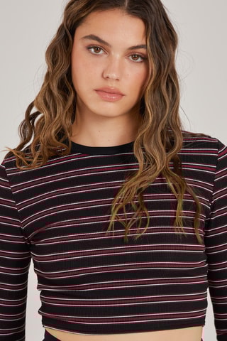 Crop top - Rouge et noir