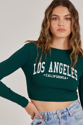 Crop top - Vert foncé