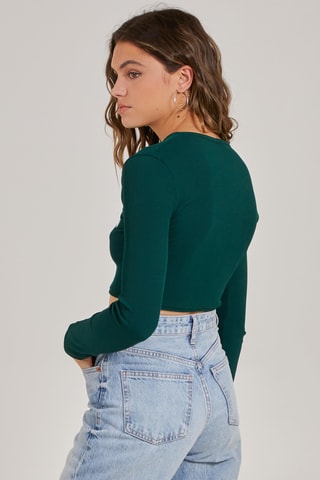 Crop top - Vert foncé