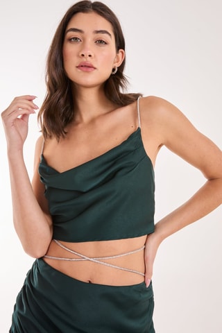 Crop top - Vert foncé