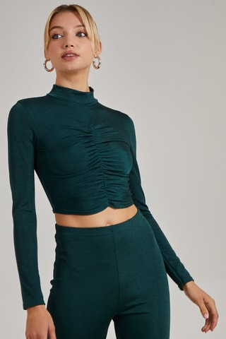 Crop top - Vert foncé