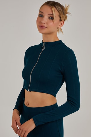 Crop top - Bleu canard
