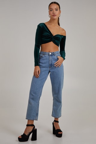 Crop top - Vert foncé