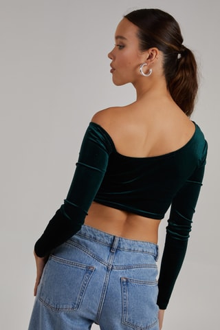 Crop top - Vert foncé