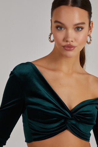 Crop top - Vert foncé