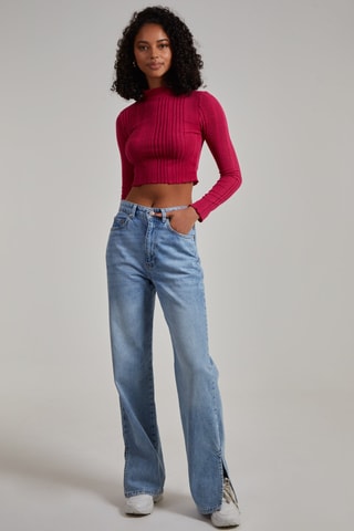 Crop top - Rose foncé