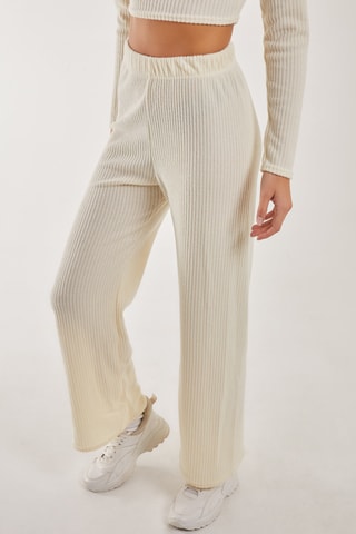 Pantalon taille élastique - Ivoire