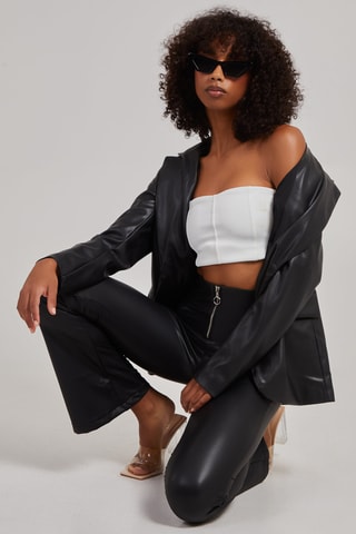 Pantalon taille haute - Noir