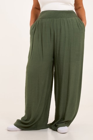 Pantalon wide legs - Kaki