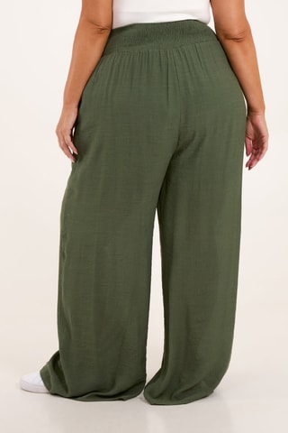 Pantalon wide legs - Kaki