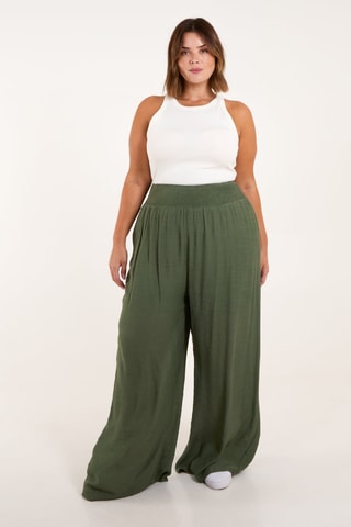 Pantalon wide legs - Kaki