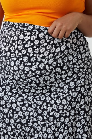 Jupe midi taille haute - Noir