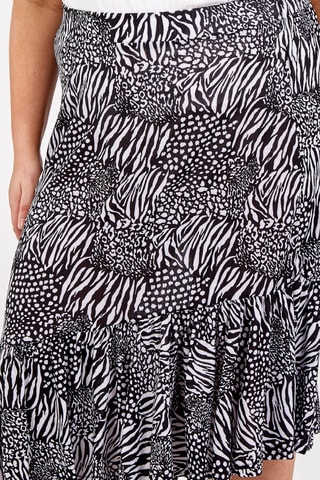 Jupe midi taille haute - Noir et blanc