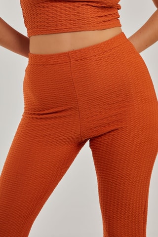 Pantalon taille haute - Terracotta