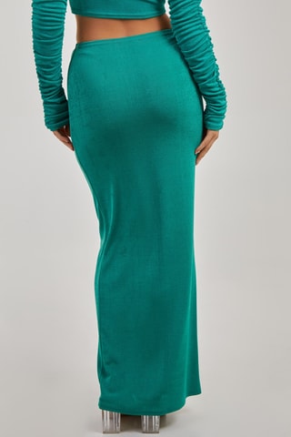 Jupe longue taille haute - Vert