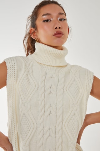 Gilet sans manches - Ivoire