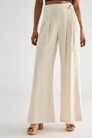 Pantalon taille haute - Ivoire