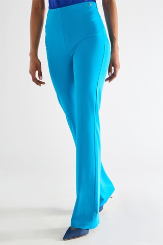 Pantalon taille haute - Bleu