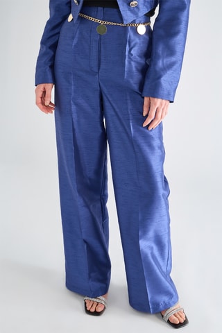 Pantalon wide legs - Bleu