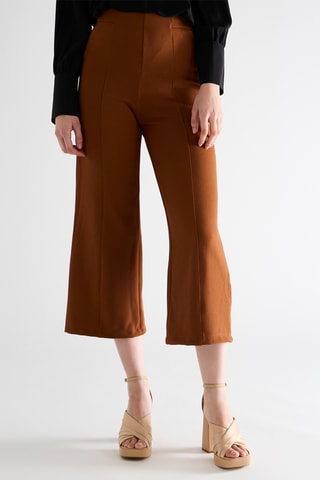 Pantalon wide legs - Marron