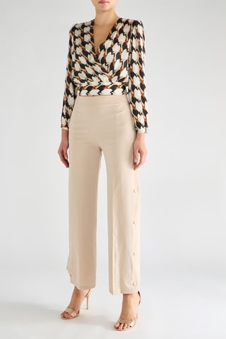 Pantalon wide legs - Beige