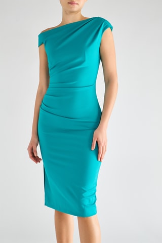 Robe fourreau - Turquoise