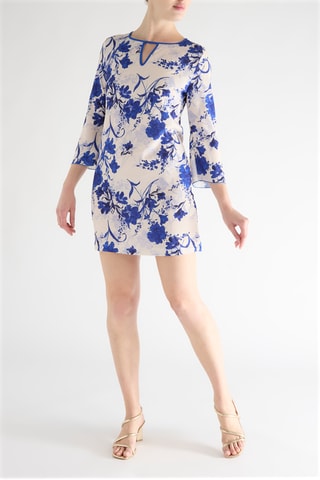 Robe droite - Bleu