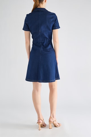 Robe droite en jean - Bleu