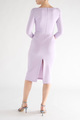 Robe fourreau - mauve