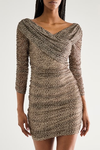 Robe fourreau - Marron
