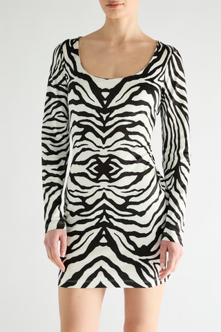 Robe fourreau - Blanc et noir