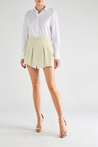 Robe chemise - Vert et blanc