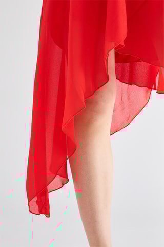 Robe asymétrique - Rouge