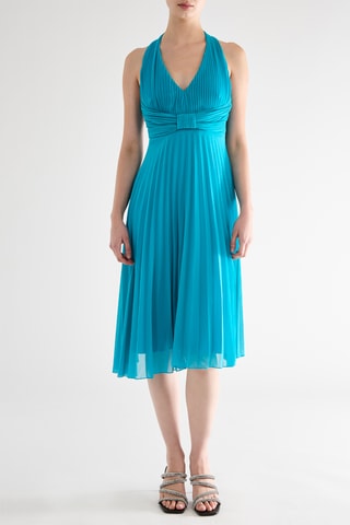 Robe plissée - Turquoise