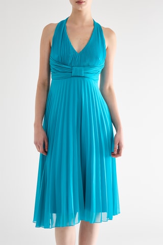 Robe plissée - Turquoise