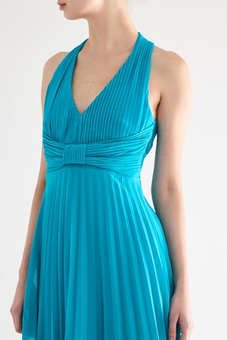 Robe plissée - Turquoise