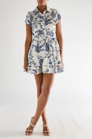 Robe patineuse - Bleu marine et blanc