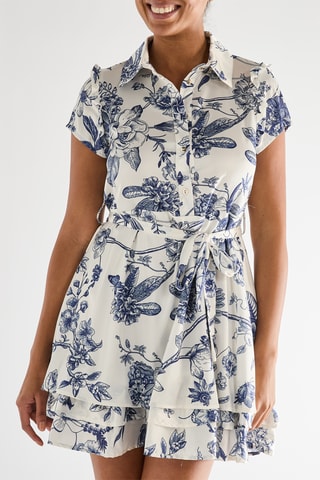 Robe patineuse - Bleu marine et blanc