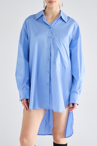 Robe chemise - Bleu