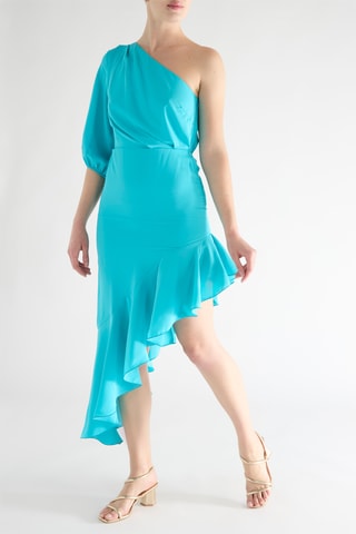 Robe asymétrique - Turquoise