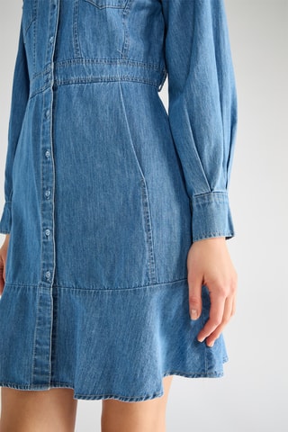 Robe chemise en jean - Bleu