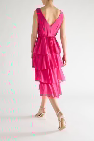 Robe volantée - Fuchsia