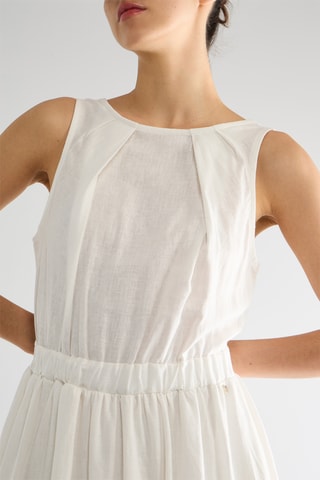 Robe longue en lin - Ivoire