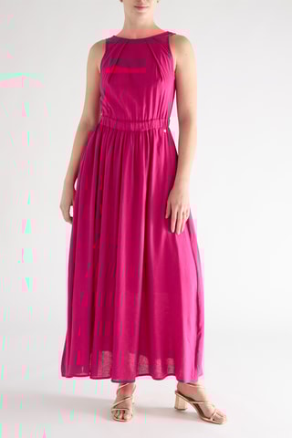 Robe longue en lin - Fuchsia