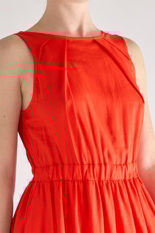 Robe longue en lin - Rouge