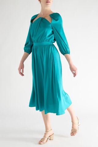 Robe midi - Turquoise