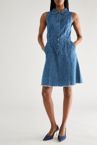 Robe patineuse en jean - Bleu