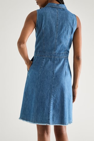 Robe patineuse en jean - Bleu